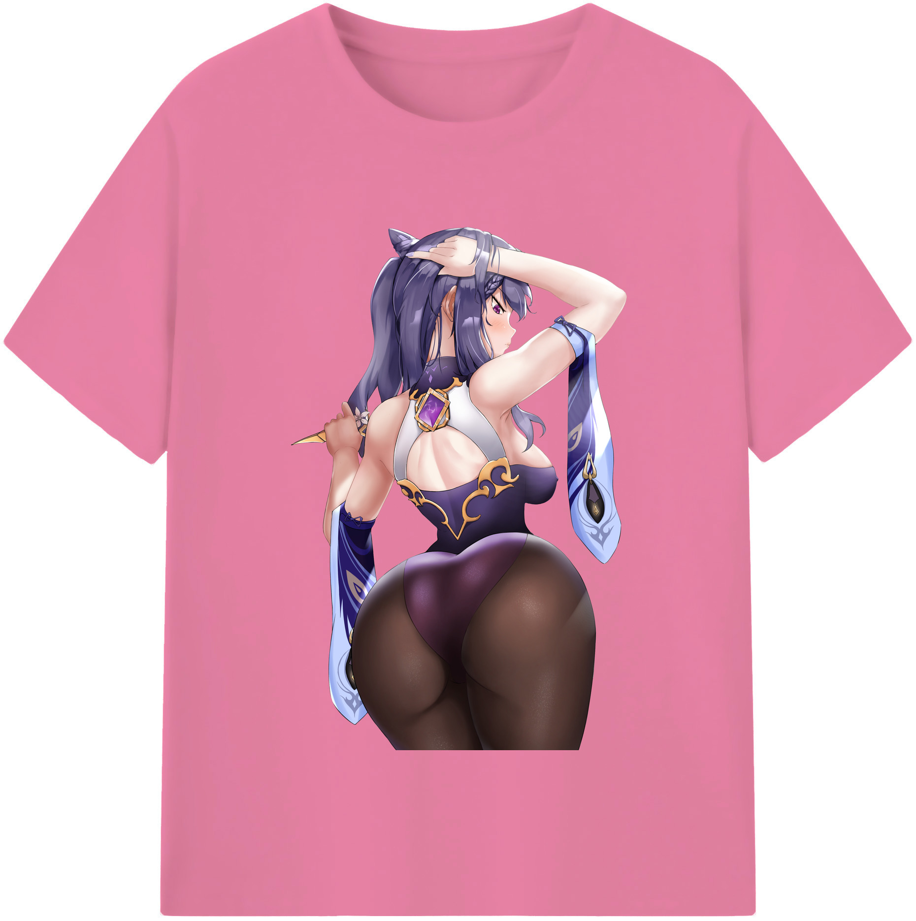 げんし神 刻晴 こくせい genshin Kokusei 綿100％半袖Tシャツ（フロントプリント）